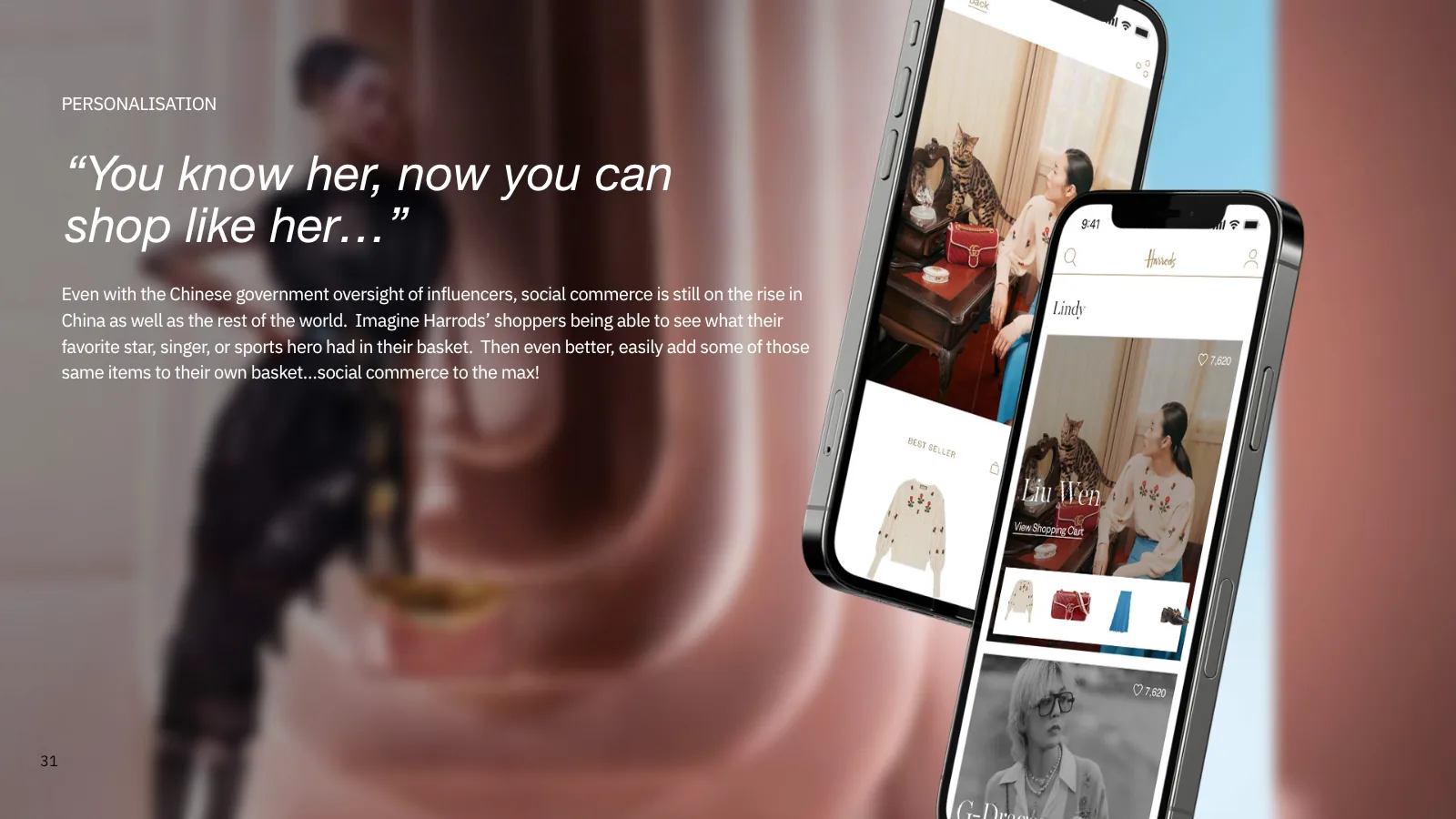 Harrods member app proposal for recognising the customer