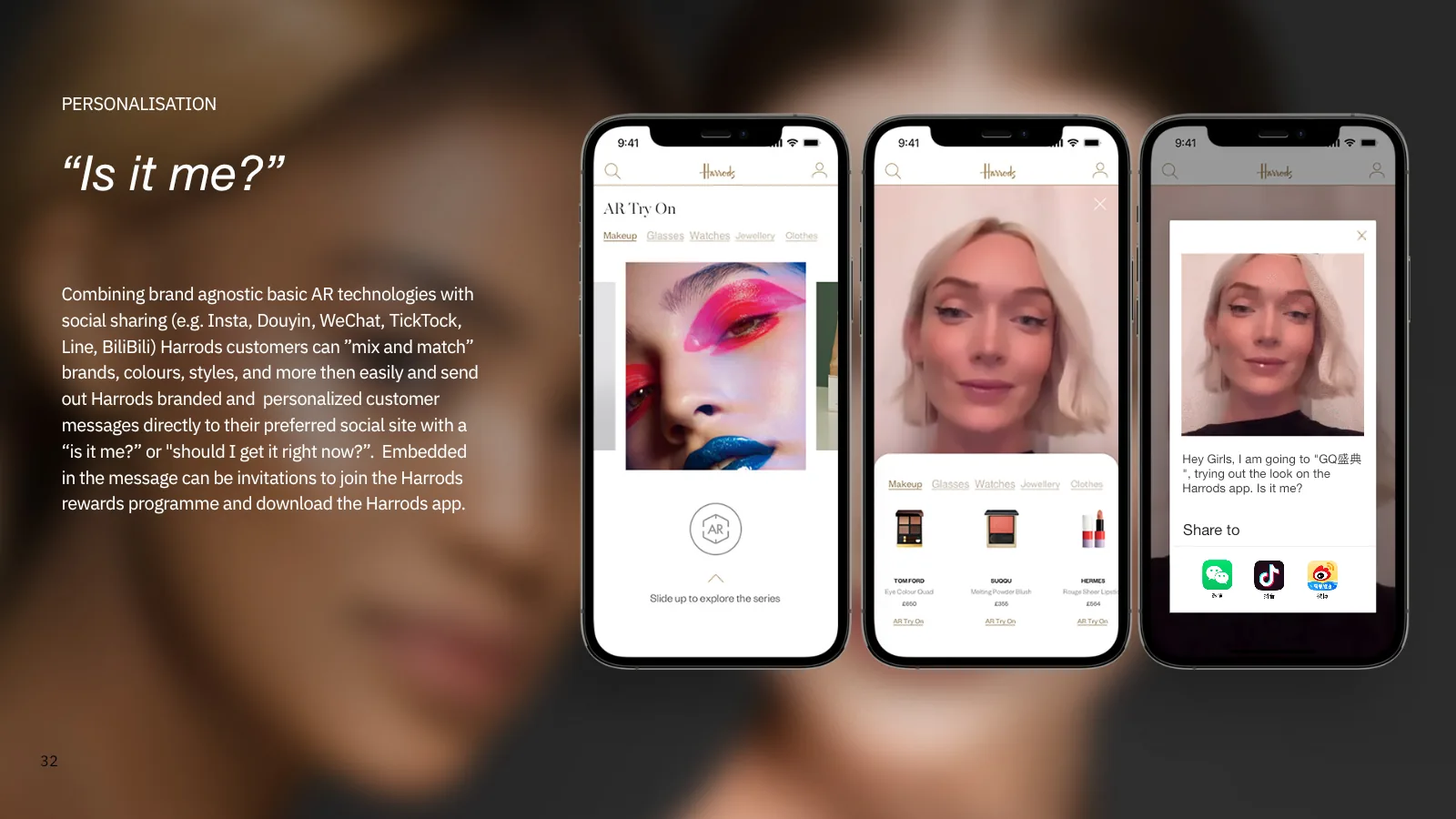 Harrods member app proposal for personal identity and curation