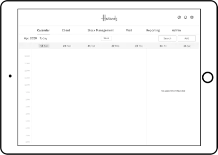 Calendar low-fidelity wireframe